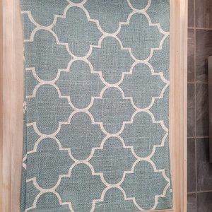 8 Green & Beige Jute Place Mats 12.5 x 20 NWOT